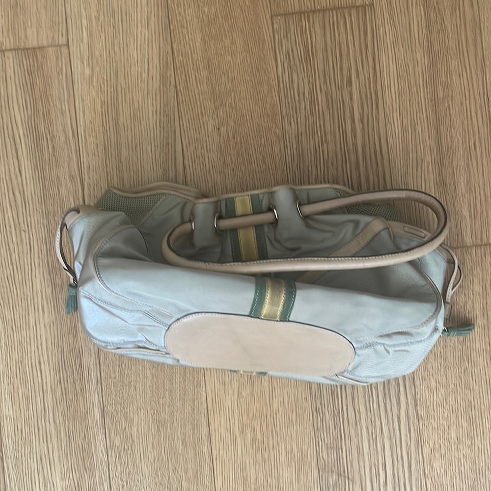 Tan, nylon, tote
